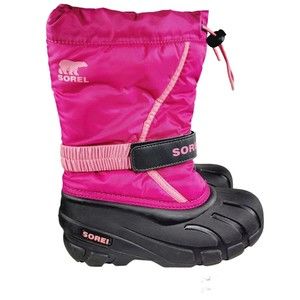 Sorel Kids Pink and Black Winter Boots